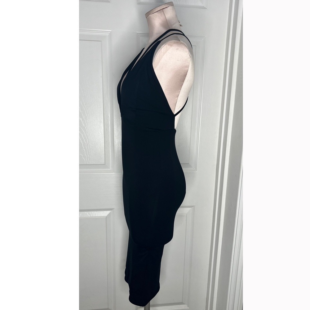 NWT Naked Wardrobe Strappy Deep V-neck Midi Dress Sz S - Picture 4 of 8